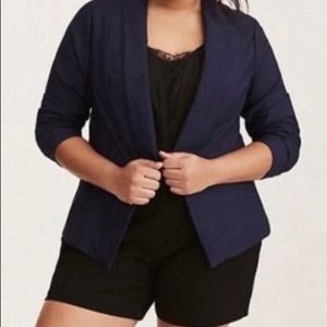 Torrid Navy Stretch Blazer